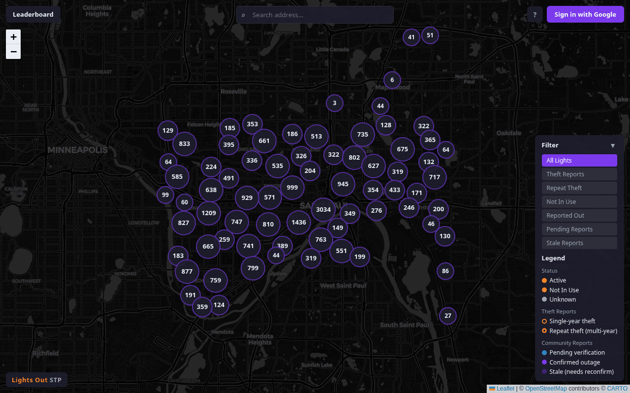 Screenshot of Lights Out STP